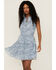Image #1 - Revel Women's Paisley Tank Mini Dress, Blue, hi-res