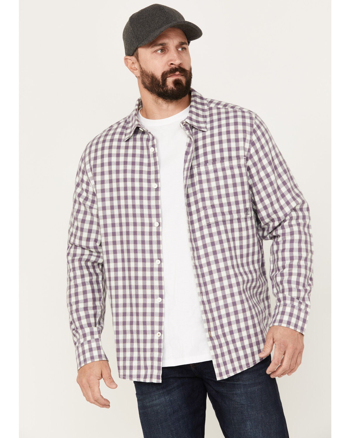 Brothers and Sons Casual Plaid Print Button-Down Long Sleeve Western Shirt, Light Green, hi-res