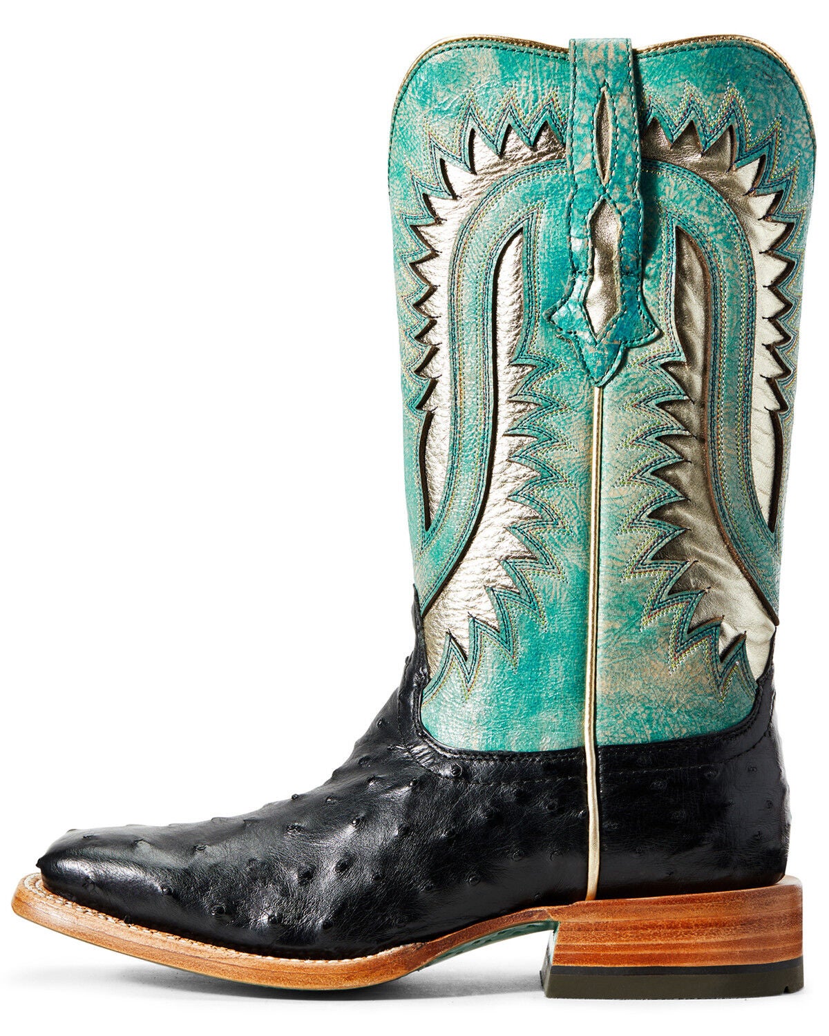 Image #2 - Ariat Women's Silverado Full-Quill Ostrich Western Boots - Wide Square Toe, Black, hi-res