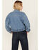 Cleo + Wolf Women's Medium Wash Denim and Blanket Jacket, Medium Wash, hi-res