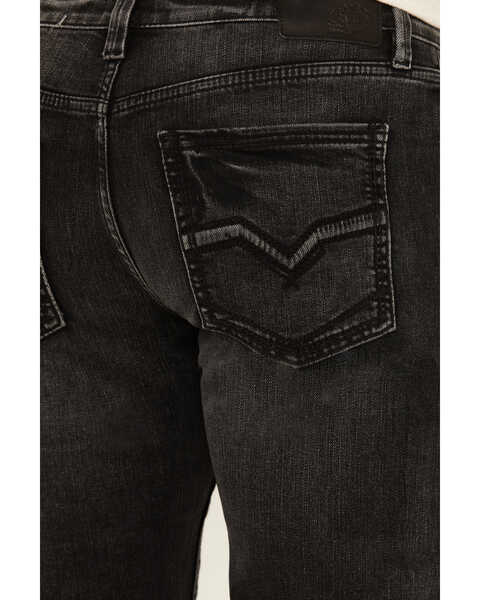 Image #4 - Moonshine Spirit Men's Rocky Mountain Black Wash Slim Straight Stretch Denim Jeans, Black, hi-res