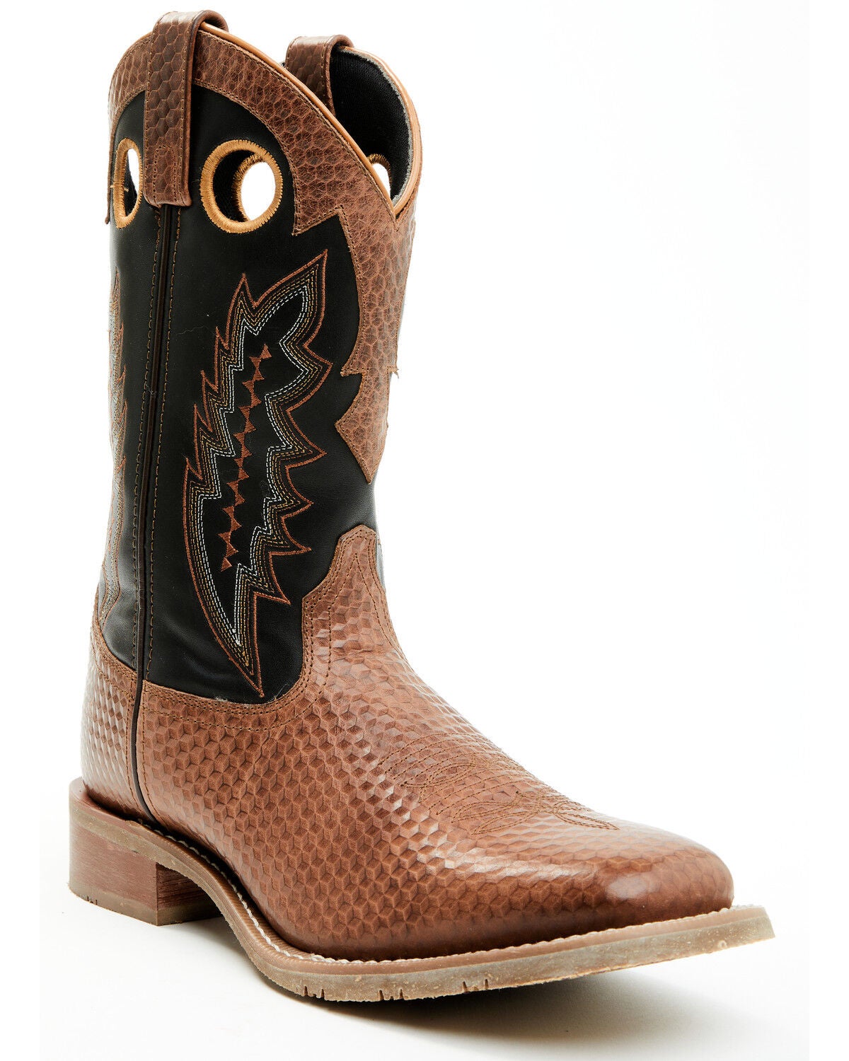 Laredo Men's 11" Western Boots - Broad Square Toe, Black, hi-res