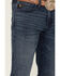 Image #2 - RANK 45® Men's Unbroken Medium Dark Wash Stretch Stackable Straight Jeans , Dark Medium Wash, hi-res