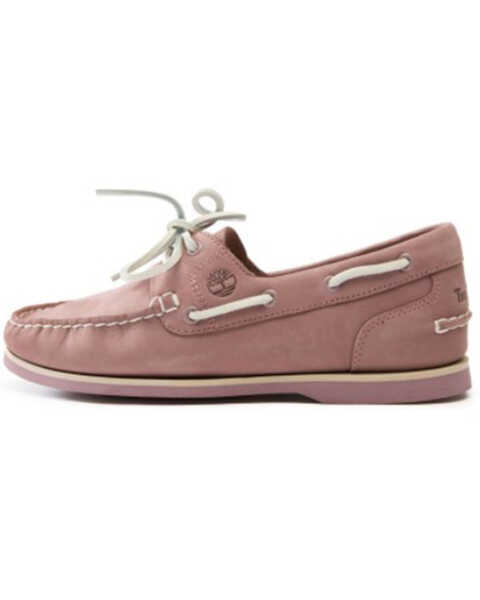 Image #3 - Timberland Women's Amherst 2 Eye Classic Lace-Up Boater Shoes - Moc Toe, Pink, hi-res
