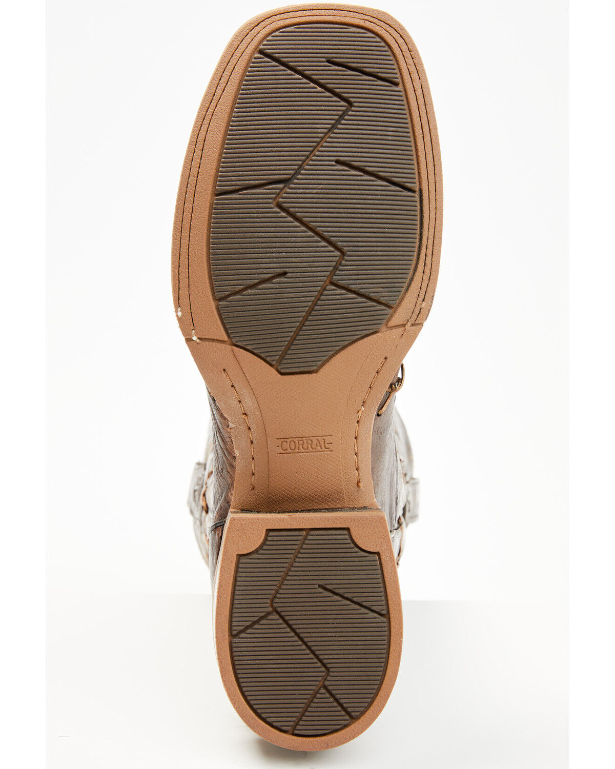 Image #7 - Corral Men's Exotic Ostrich Barbed Wire Western Boots - Broad Square Toe, Brown, hi-res