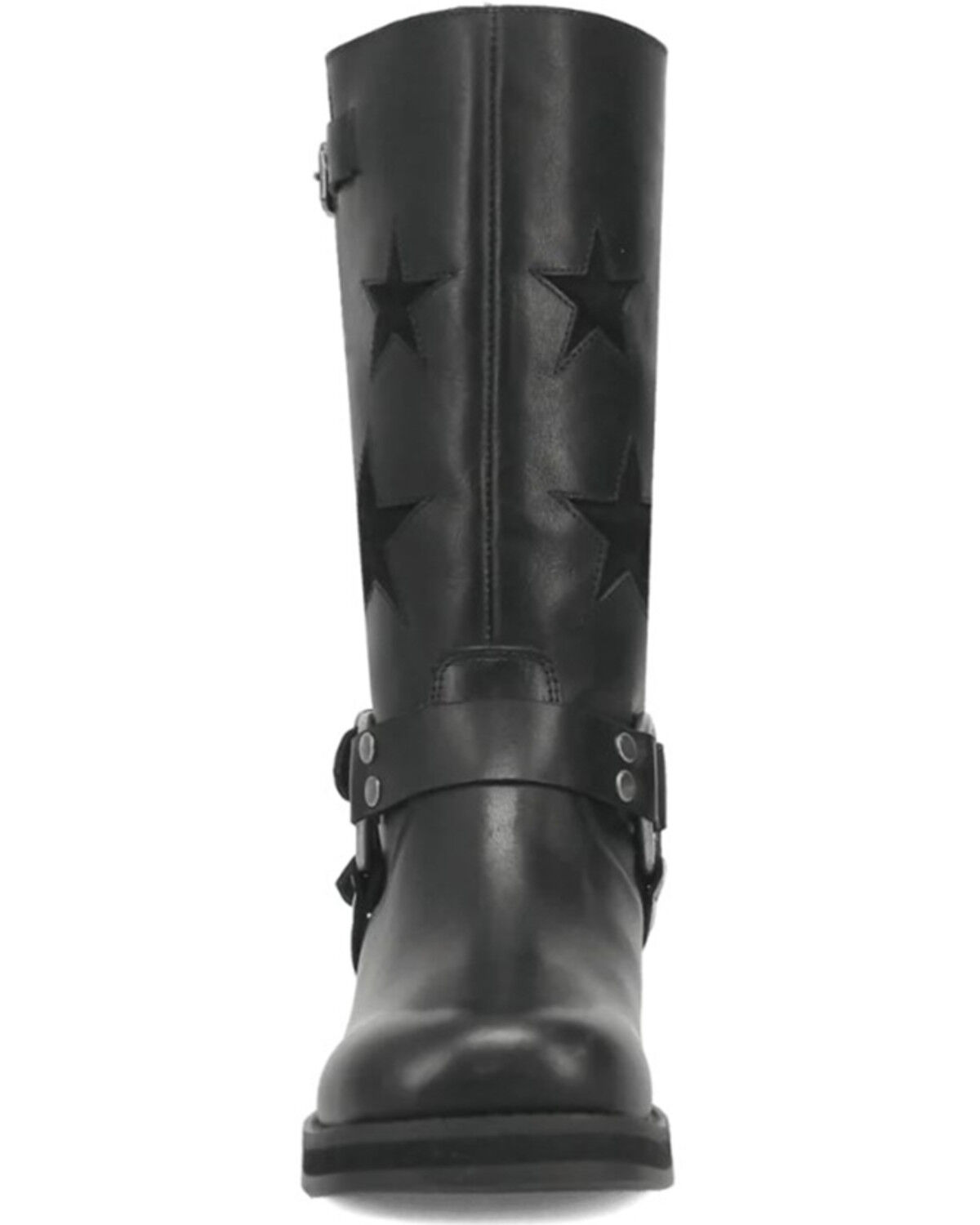 Image #4 - Dingo Women's Blacklist Star Inlay Harness Boots - Round Toe, Black, hi-res