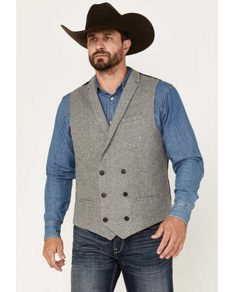 Cody James Men's Herringbone Vest, Grey, hi-res