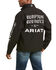 Ariat Men's Black Compton Cowboy Zip-Up Logo Softshell Jacket , Black, hi-res