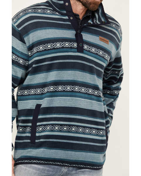 Image #3 - Cinch Men's Southwestern Striped Snap Pullover, Teal, hi-res