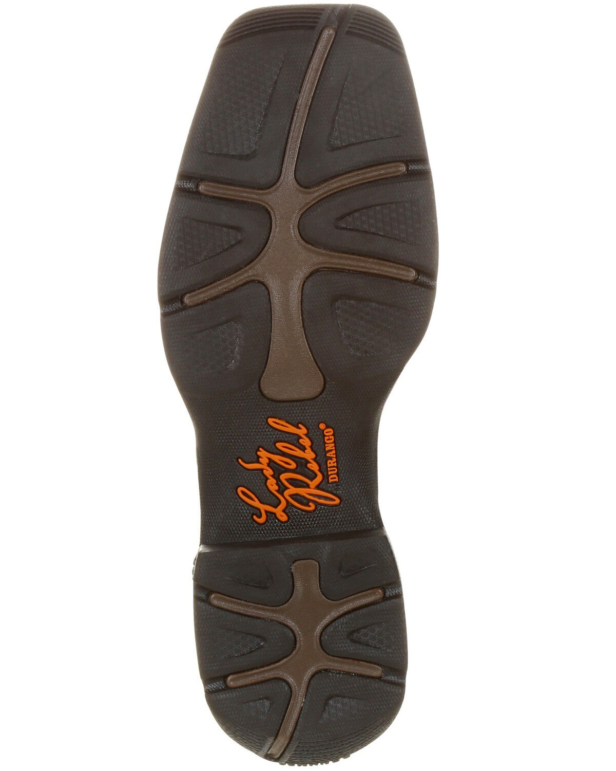 Image #7 - Durango Women's Lady Rebel Patriotic Flag Work Boots - Steel Toe, Brown, hi-res