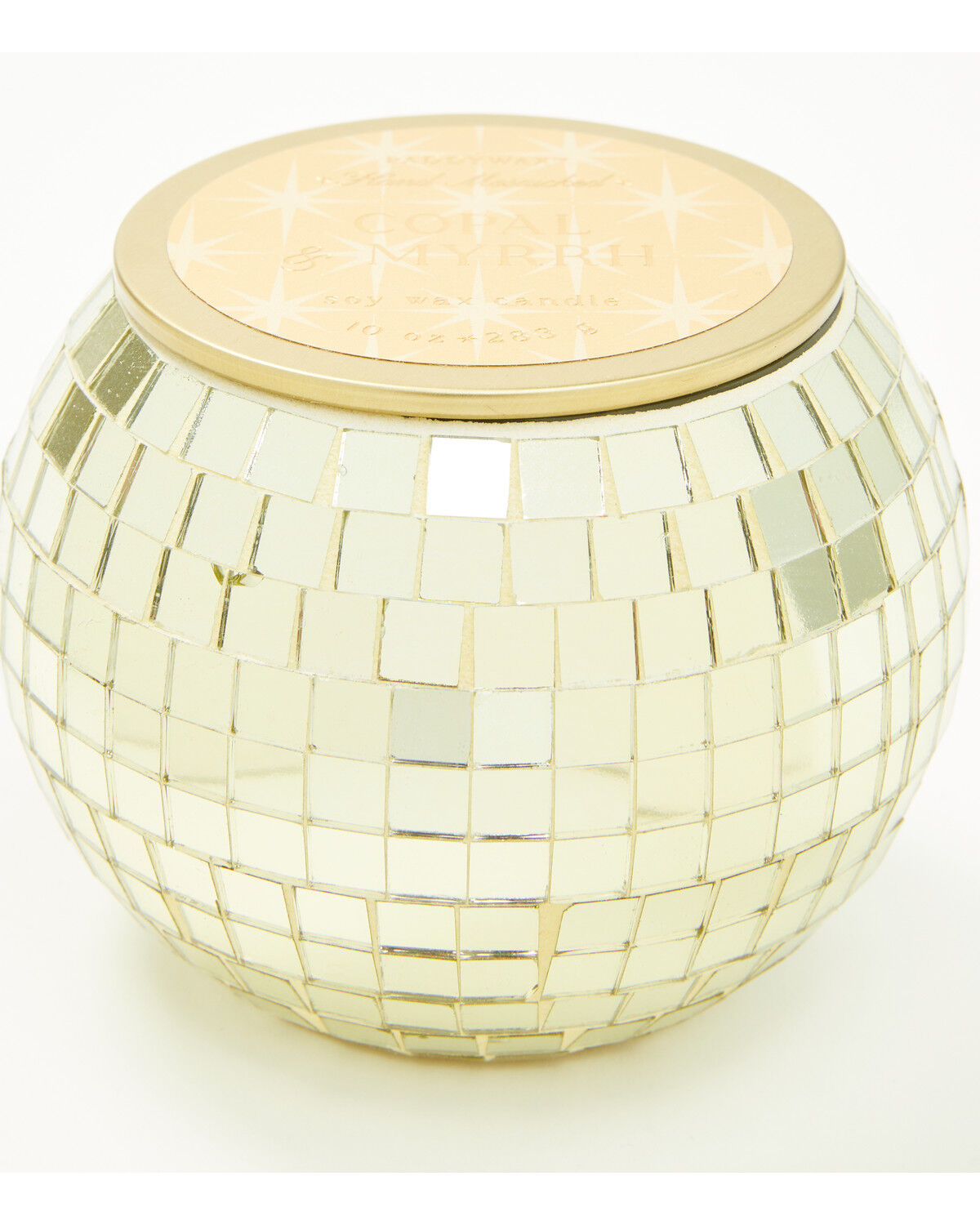 Image #2 - Paddywax Magique 10oz Copal and Myrrh Glass Disco Ball Candle, Gold, hi-res