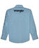 Image #2 - Wrangler Boys' Geo Print Long Sleeve Snap Western Shirt, Blue, hi-res