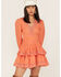 Image #1 - Maia Bergman Women's Mika Lace Tiered Mini Dress, Orange, hi-res