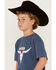 Ariat Boys' Rodeo Skull Short Sleeve Graphic T-Shirt, Navy, hi-res