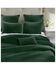 HiEnd Accents Emerald Stonewashed Cotton & Velvet 3-Piece Full/Queen Quilt Set , Green, hi-res