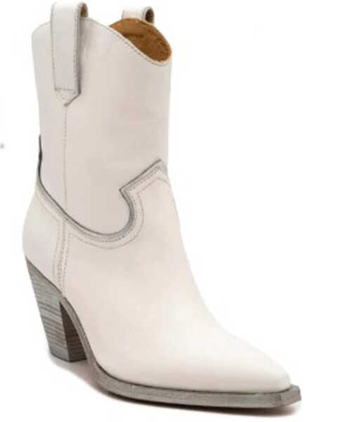 Image #1 - Golo Women's Silverado Western Booties - Snip Toe, White, hi-res