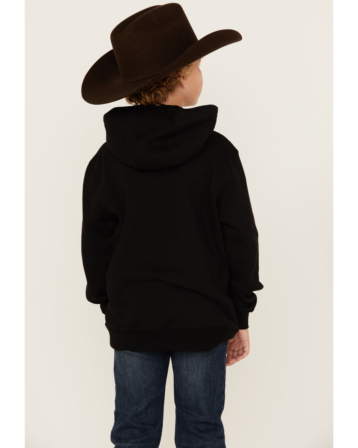 Image #4 - Ariat Boys' Mexico Flag Logo Hooded Sweatshirt, Black, hi-res