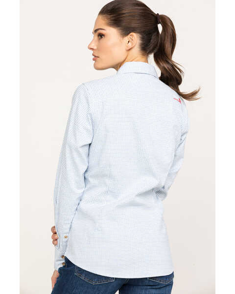 Image #2 - Ariat Women's FR Hermosa Durastretch Work Shirt , White, hi-res