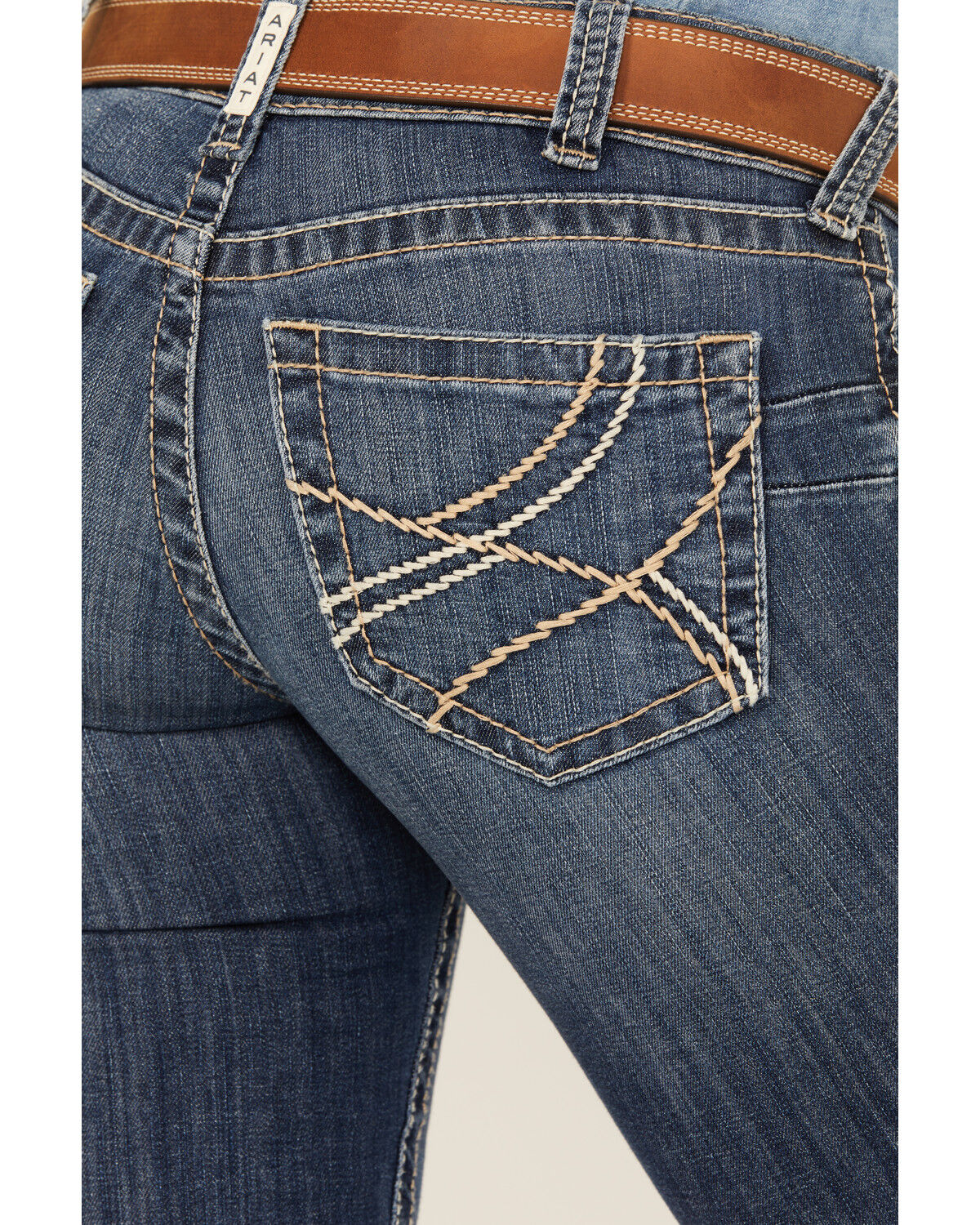 Image #4 - Ariat Women's Dark Wash Mid Rise Everlee Stretch Straight Jeans, Dark Wash, hi-res