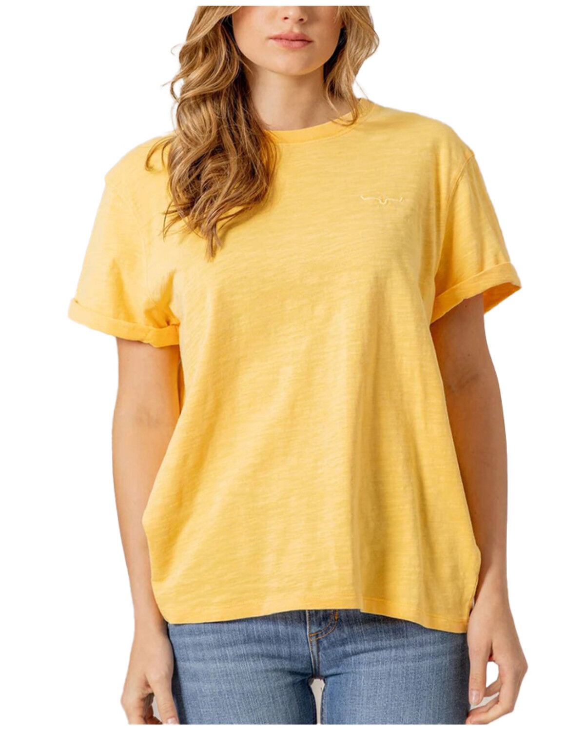 Image #1 - Kimes Ranch Women's Logo Short Sleeve Graphic Tee, Yellow, hi-res