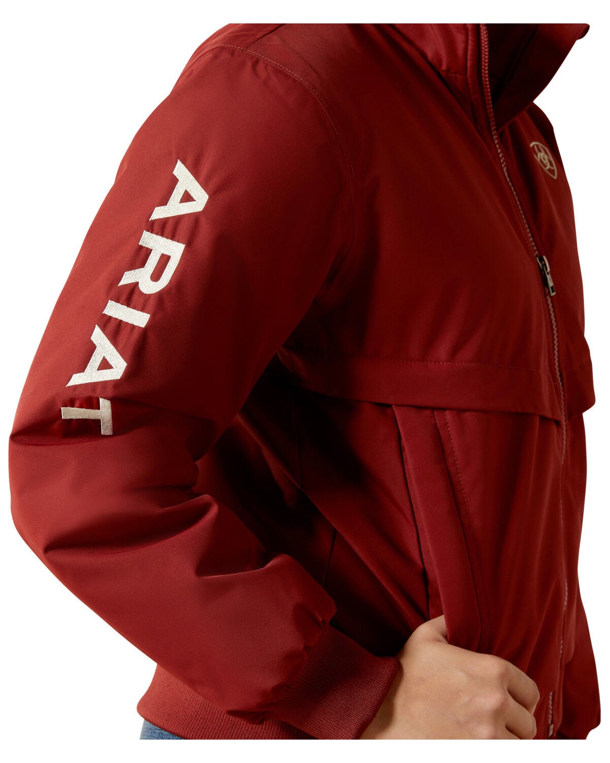 Image #2 - Ariat Boys' Stable Zip-Up Jacket, Burgundy, hi-res