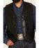 Image #3 - Cody James Men's Hogan Faux Leather Braided Trim Button-Down Vest, Black, hi-res
