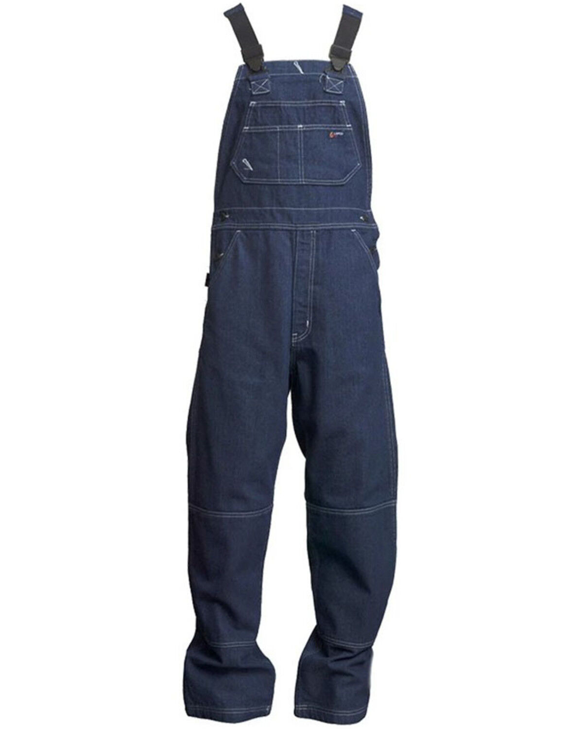Image #1 - Lapco Men's 3XL FR Cotton Denim Bib Work Overall - Big, Blue, hi-res