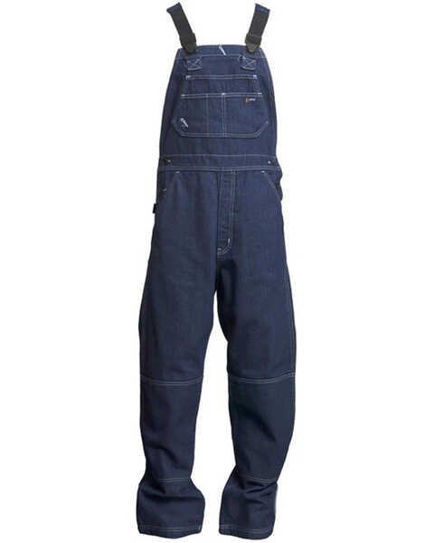 Image #1 - Lapco Men's 3XL FR Cotton Denim Bib Work Overall - Big , Blue, hi-res