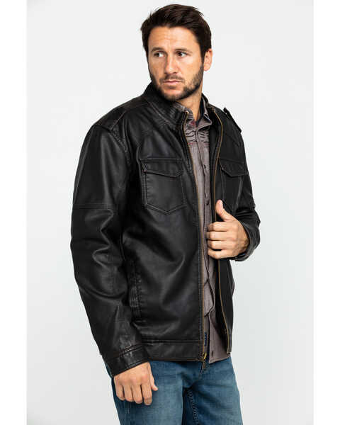 Image #3 - Cody James Men's Backwoods Distressed Faux Leather Moto Jacket , , hi-res