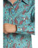 Panhandle Girls' Paisley Print Long Sleeve Snap Western Shirt , Turquoise, hi-res