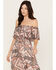 Image #2 - Shyanne Women's Off The Shoulder Ruffle Midi Dress, Pecan, hi-res
