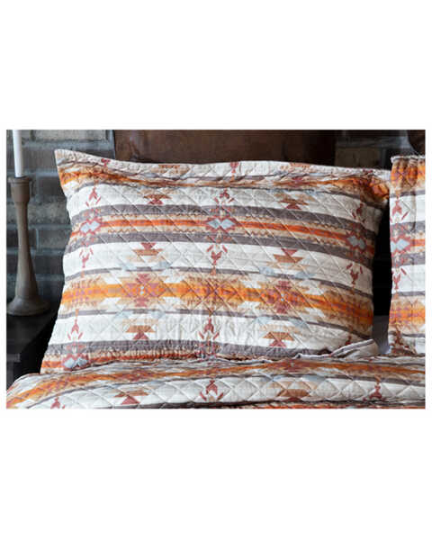 Image #2 - Carstens Home Wrangler Amarillo Sunset Queen Quilt Set - 3-Piece, Orange, hi-res