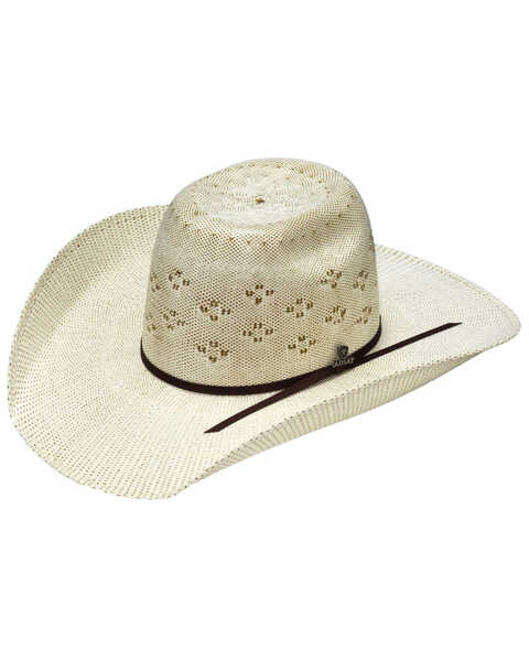 Ariat Men's Natural Bangora Western Straw Hat , Natural, hi-res