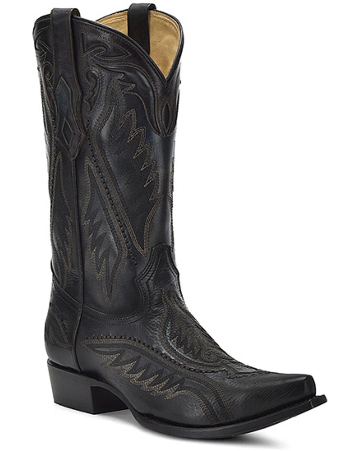 Image #1 - Corral Men's Inlay Western Boots - Snip Toe, Blue, hi-res