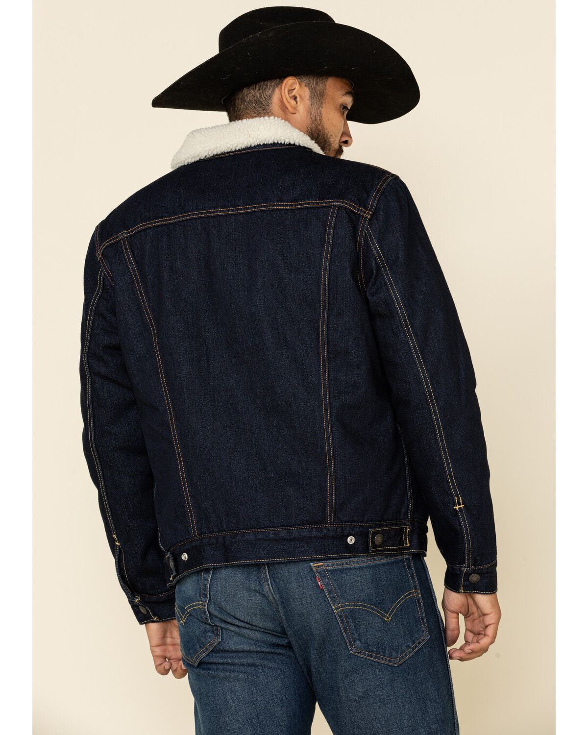 levi's dark blue denim jacket