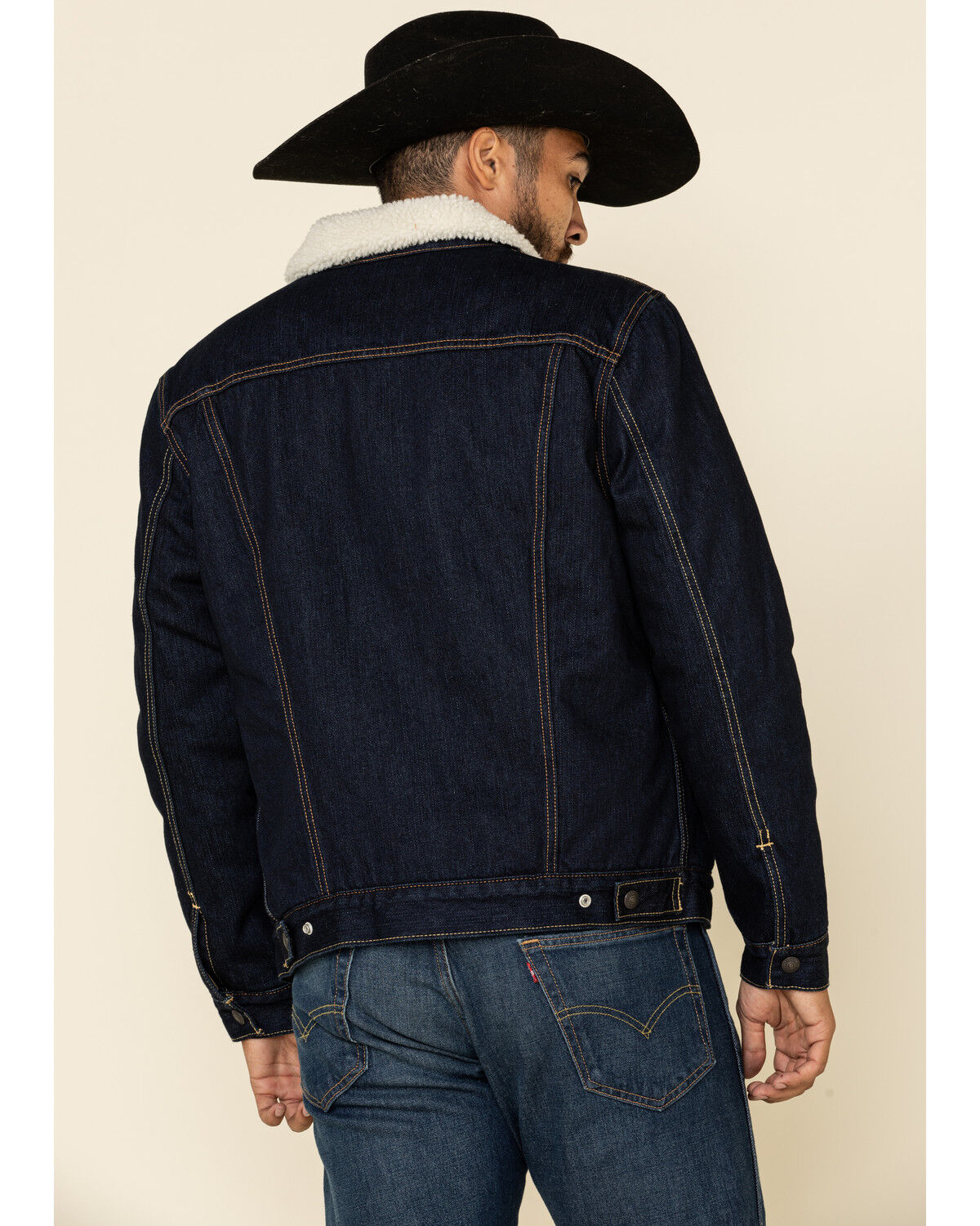 levi denim fleece lined jacket