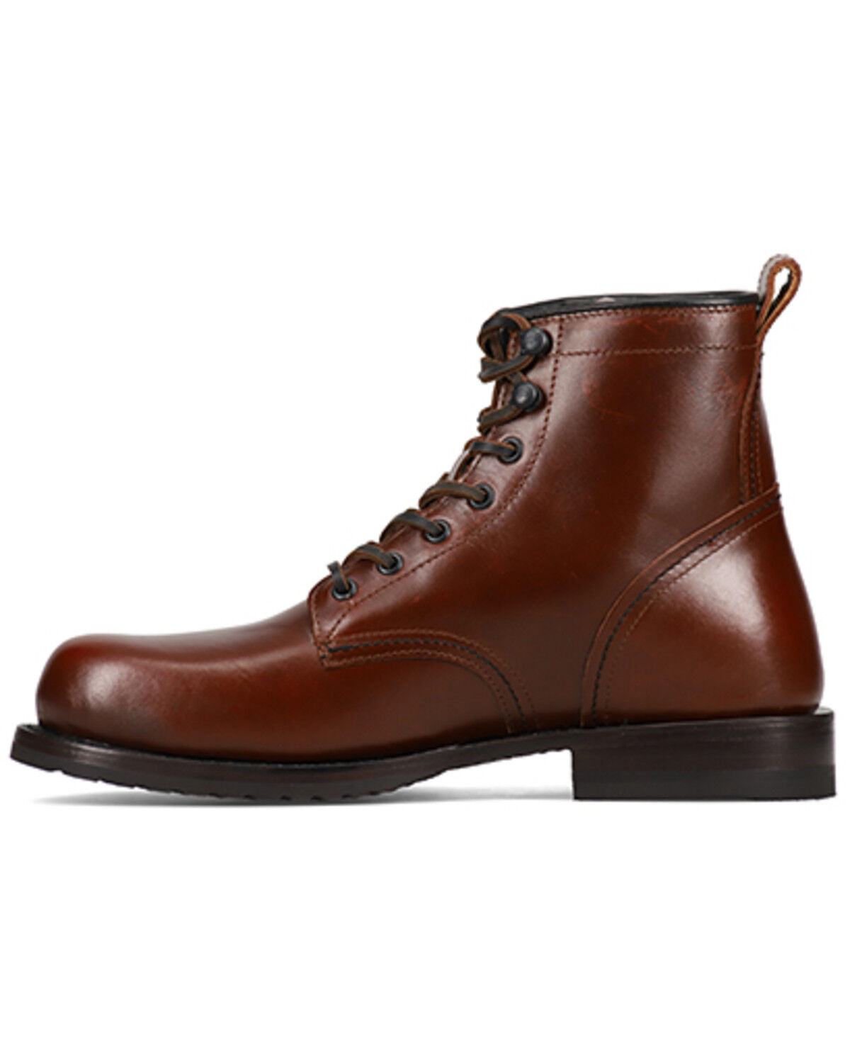 Image #3 - Frye Men's Hudson 6" Work Boots - Soft Toe, Mahogany, hi-res