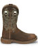 Image #2 - Justin Men's 11" Rush Western Boots - Broad Square Toe, Brown, hi-res