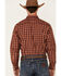 Image #4 - Ariat Men's Pepi Small Plaid Print Long Sleeve Snap Western Shirt, Orange, hi-res