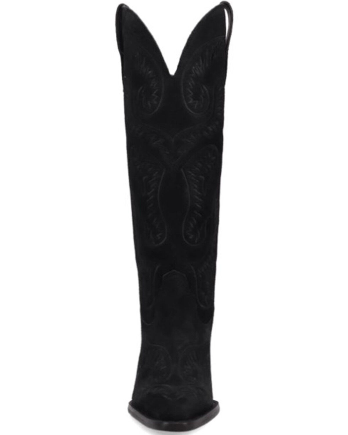 Image #4 - Dingo Women's Evita Tall Suede Western Boots - Snip Toe, Black, hi-res