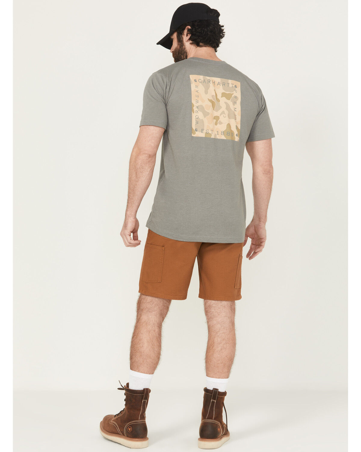 Image #3 - Carhartt Men's Rugged Flex® Relaxed Fit Duck Double-Front Utility Work Shorts, Brown, hi-res