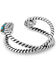Image #2 - Montana Silversmiths Women's Stars and Sky Crystal Turquoise Open Ring, Silver, hi-res