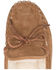 Image #4 - Lamo Footwear Girls' Suede Moccasins, Chestnut, hi-res