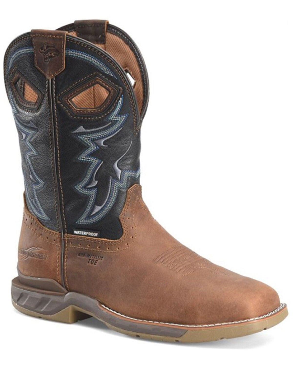 Double H Men's Geddy Waterproof Western Work Boots - Composite Toe, Brown, hi-res