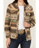 Image #3 - Outback Trading Co Women's Lorelei Southwestern Print Long Sleeve Snap Performance Shirt, Chocolate, hi-res