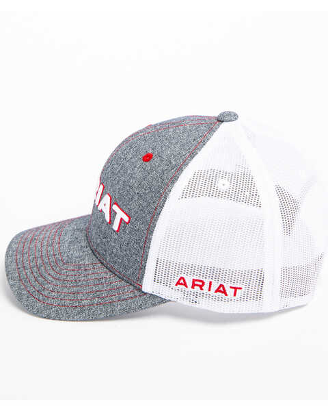 Image #4 - Ariat Men's Logo Ball Cap, Grey, hi-res