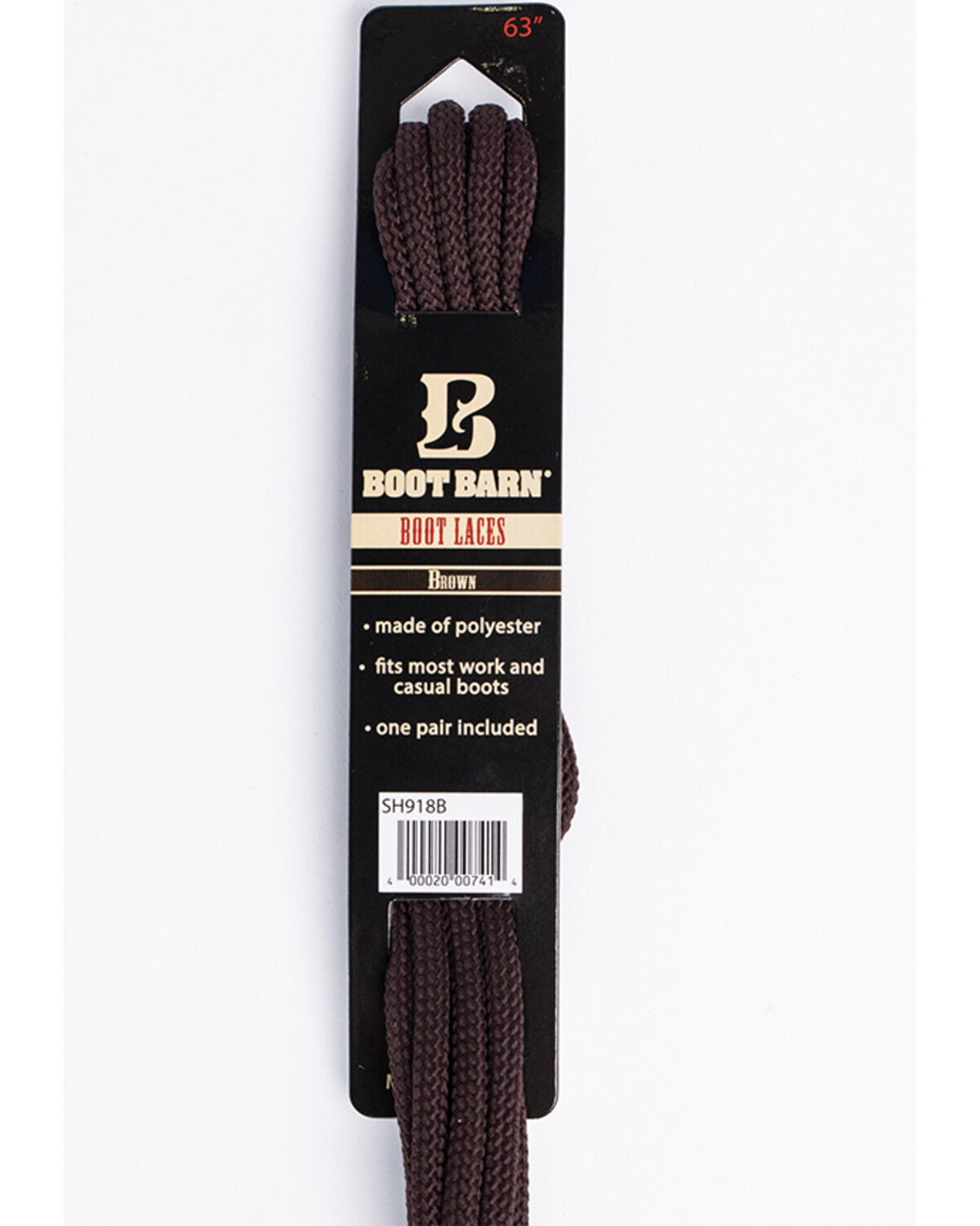 BB Ranch&reg; 63" Brown Boot Laces, Brown, hi-res