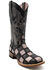 Image #1 - Ferrini Women's Patchwork Western Boots - Broad Square Toe, Pink/black, hi-res
