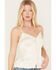 Image #2 - Shyanne Women's Button Front Lace Trimmed Tank Top, Cream, hi-res