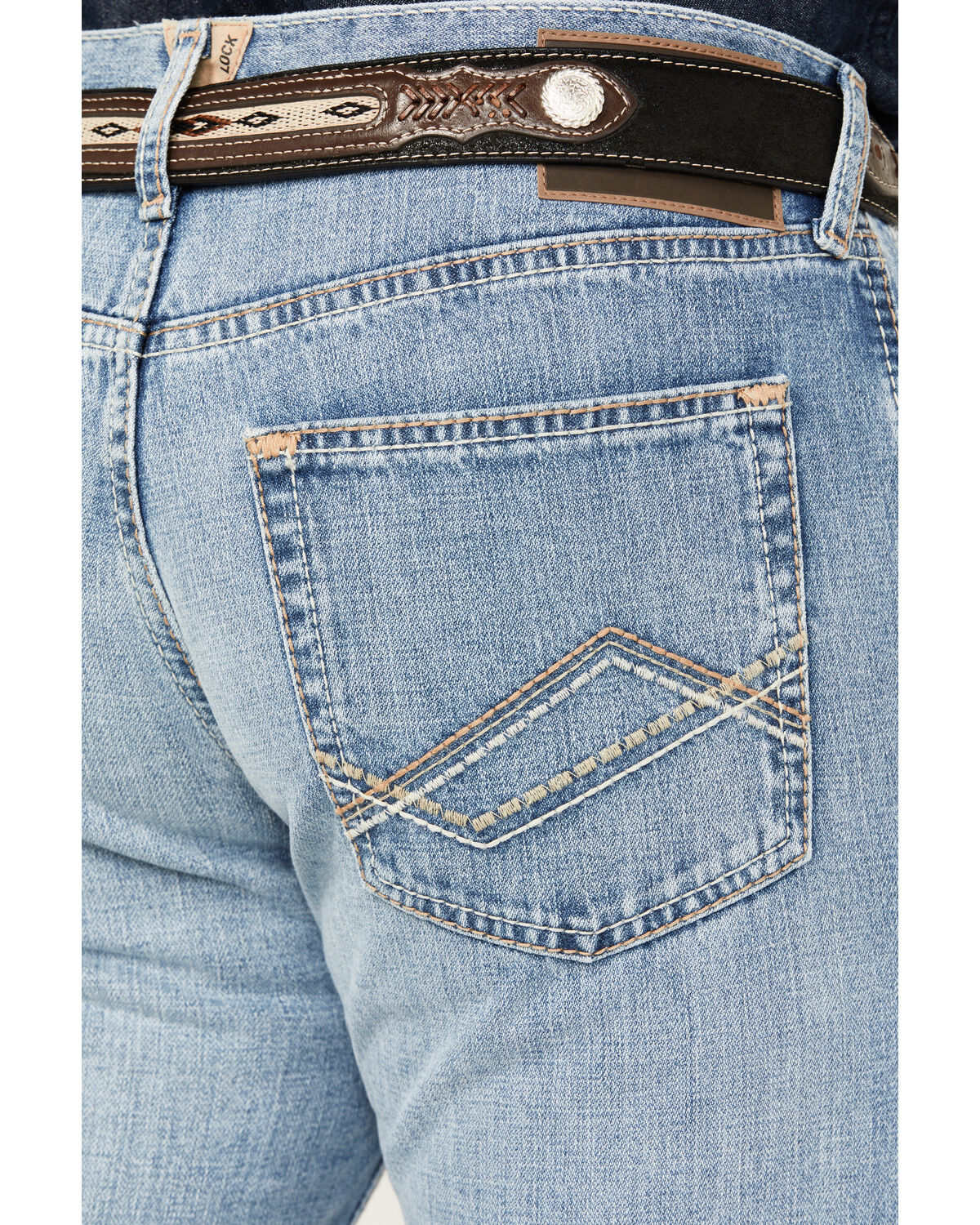 Image #4 - Ariat Men's M5 Hartley Waco Light Wash Straight Rigid Jeans, Light Wash, hi-res
